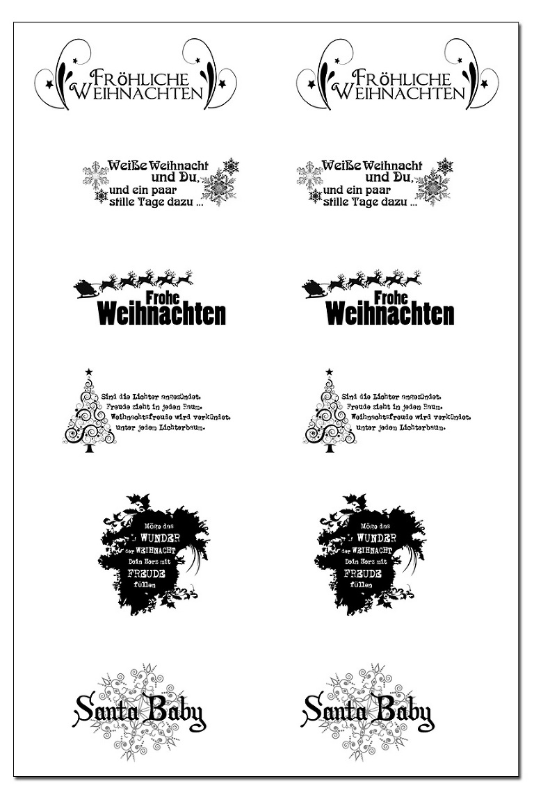 Weihnachts Download WordArt Scrapbooking Stempel