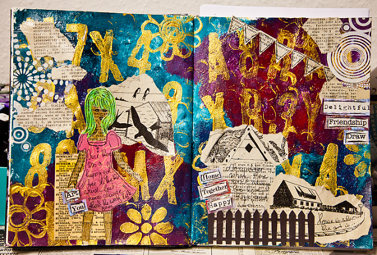 Mixed Media Tutorial Acrylic Paint Acrylfarbe