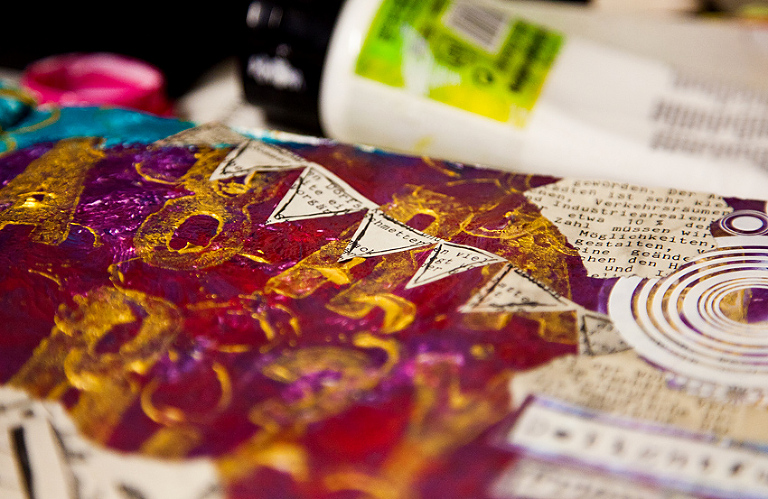 Mixed Media Tutorial Acrylic Paint Acrylfarbe