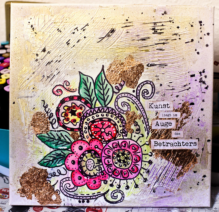 Mixed Media Canvas Leinwand Gestaltung Idee