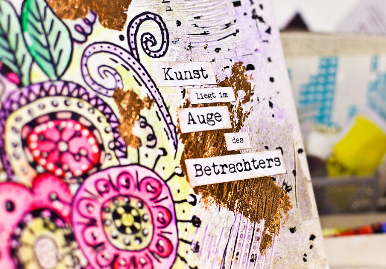 Mixed Media Canvas Leinwand Gestaltung Idee