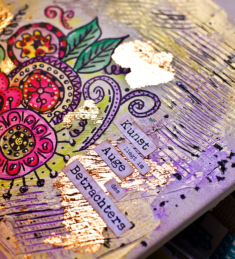 Mixed Media Canvas Leinwand Gestaltung Idee