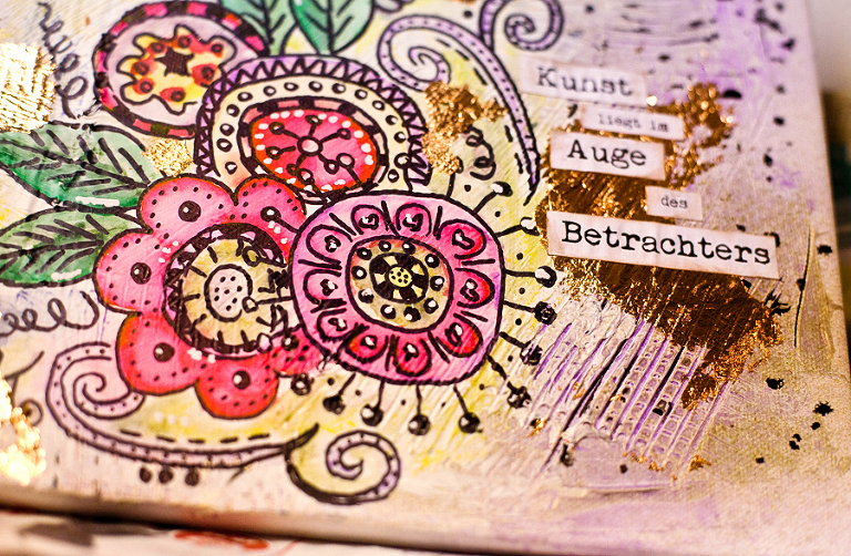 Mixed Media Canvas Leinwand Gestaltung Idee