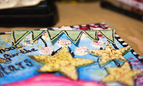 MixedMedia ArtJournal She Art Drawing Girl Collage Canvas 