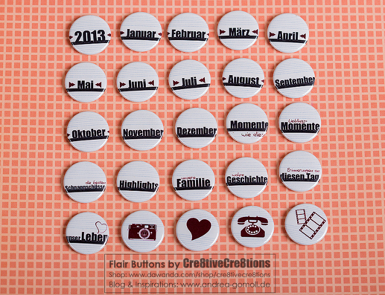 Project Life Badges Flair Buttons