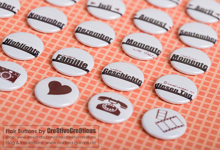 Project Life Badges Flair Buttons deutsch