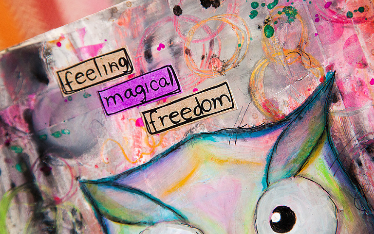 Mixed Media Art Journal Page by Andrea Gomoll