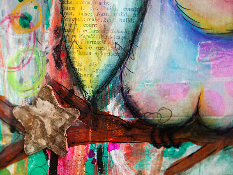 Mixed Media Art Journal Page by Andrea Gomoll