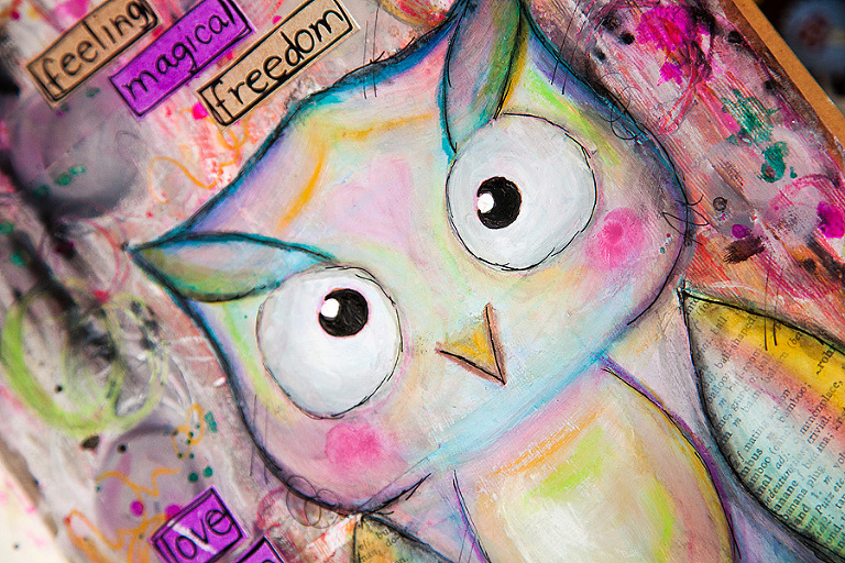 Mixed Media Art Journal Page by Andrea Gomoll