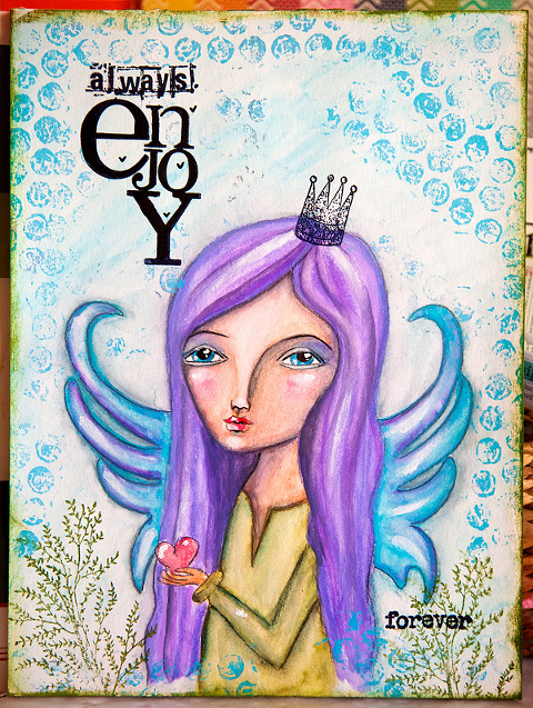 Mixed Media Art Journal Page by Andrea Gomoll