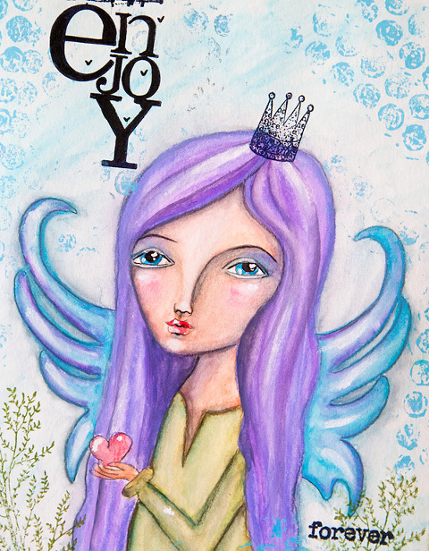 Mixed Media Art Journal Page by Andrea Gomoll