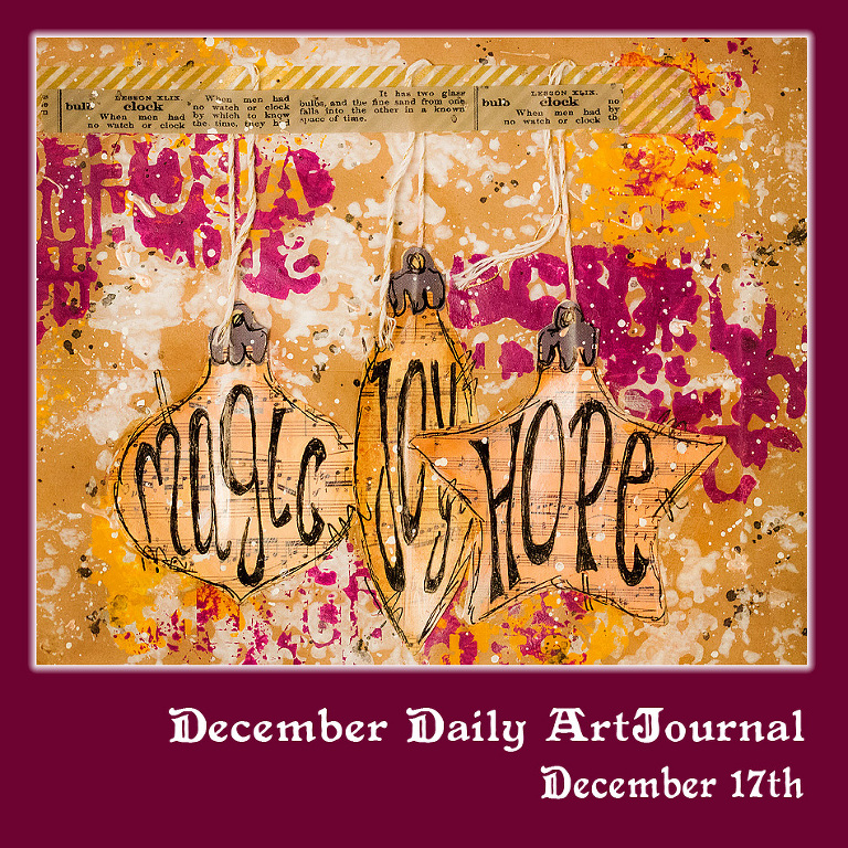 Joy Hope Magic Artjournal Page
