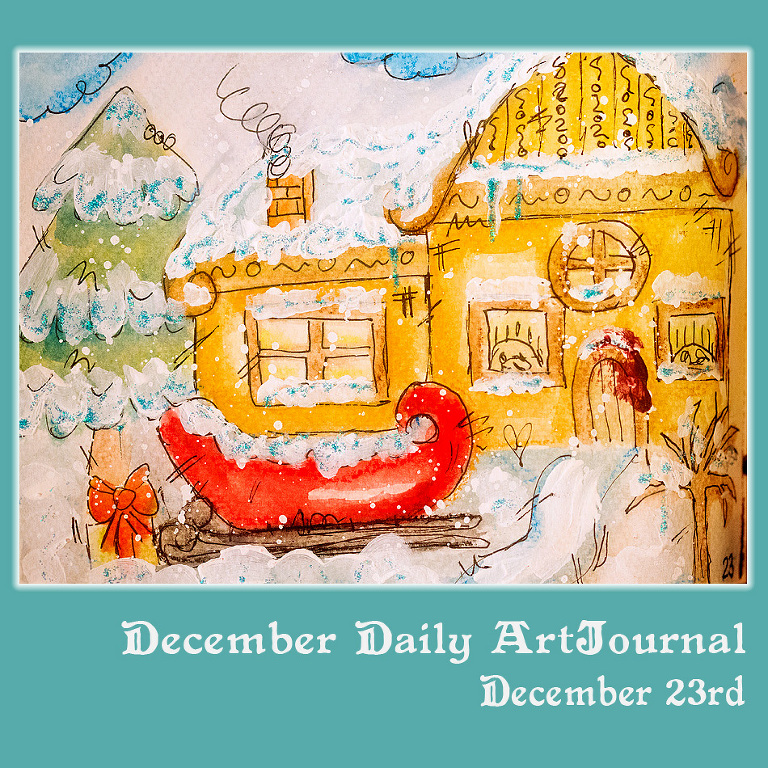 Watercolor Winter Scene