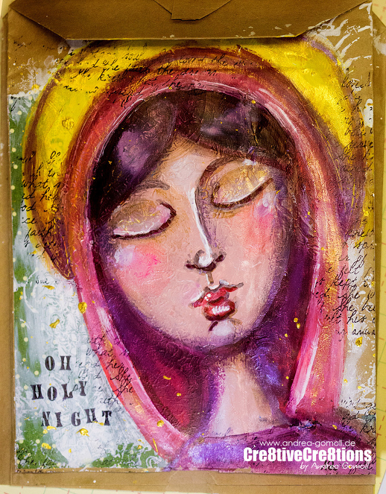 Artjournaling Mixed Media Christmas