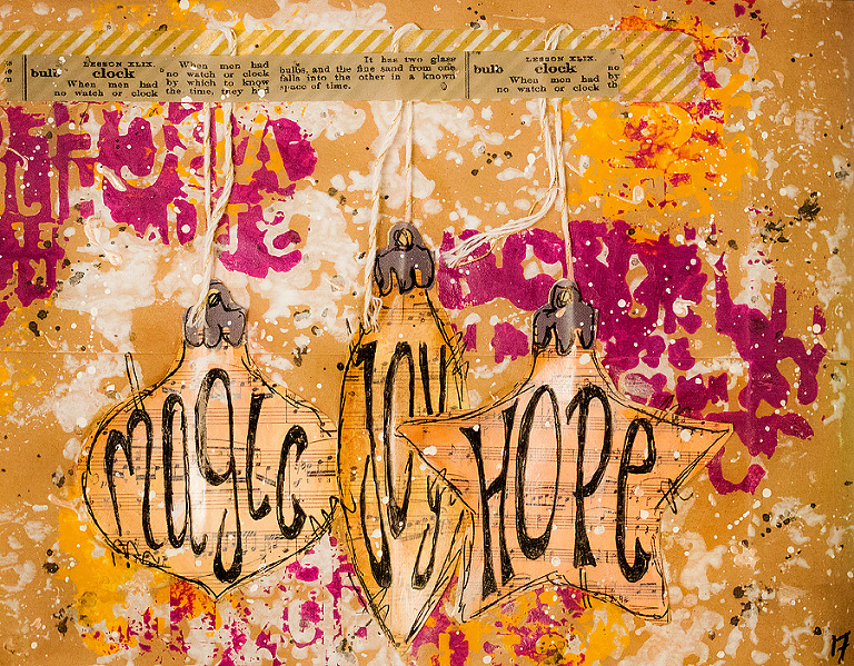 Joy Hope Magic Artjournal Page