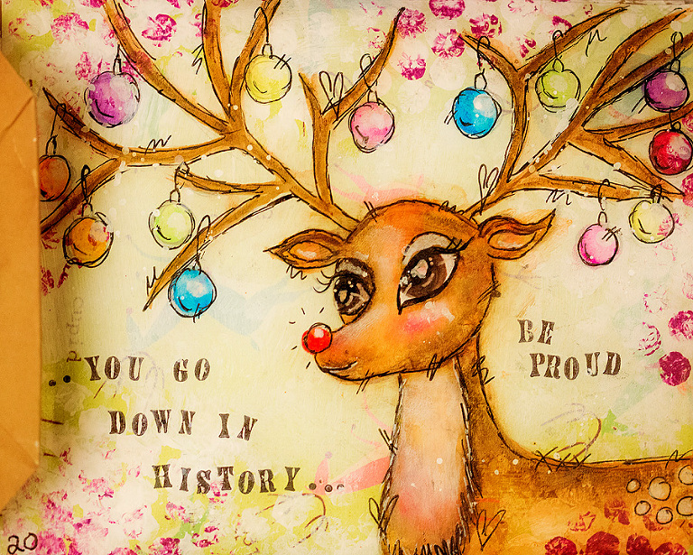 Christmas Reindeer Watercolor
