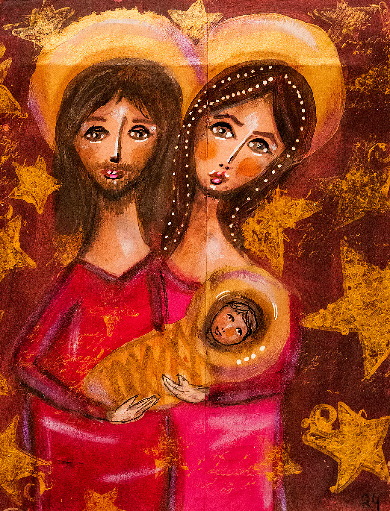 Nativity Folkart Artjournaling Page