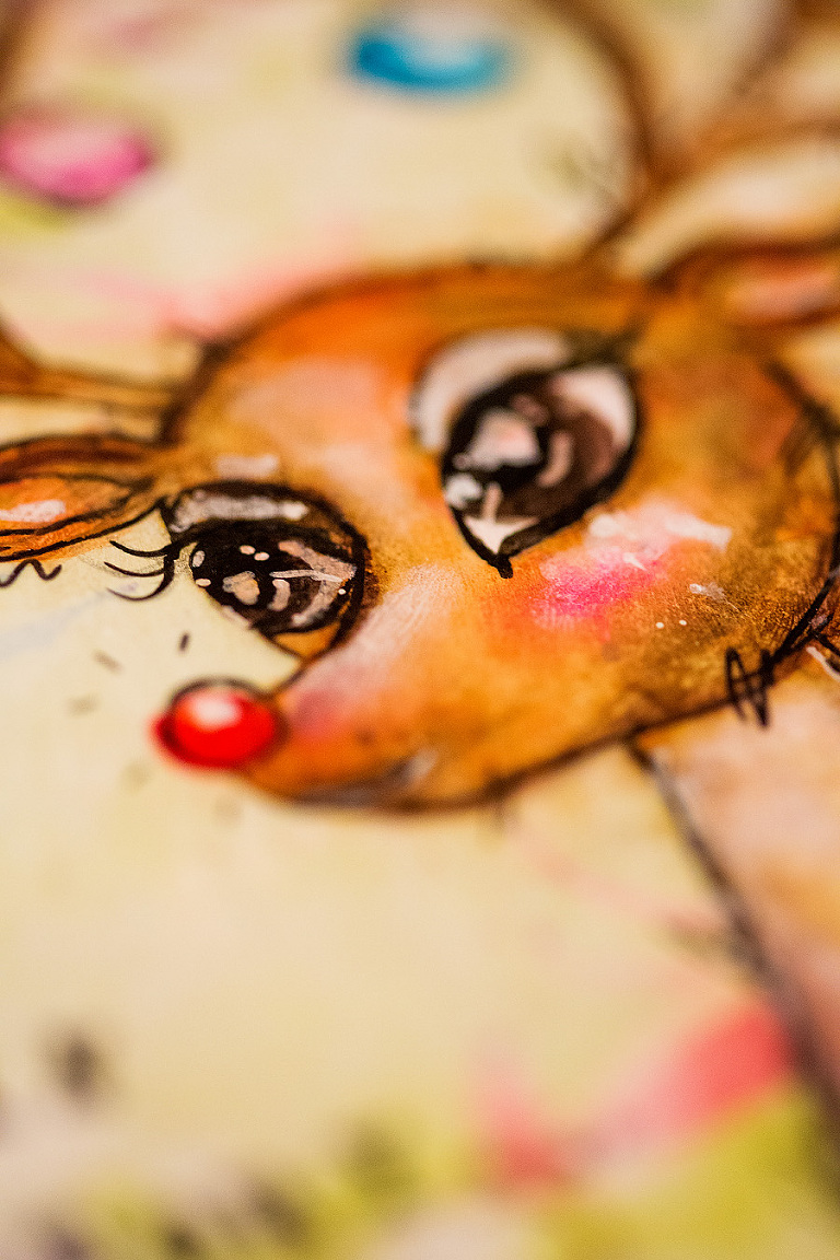 Christmas Reindeer Watercolor