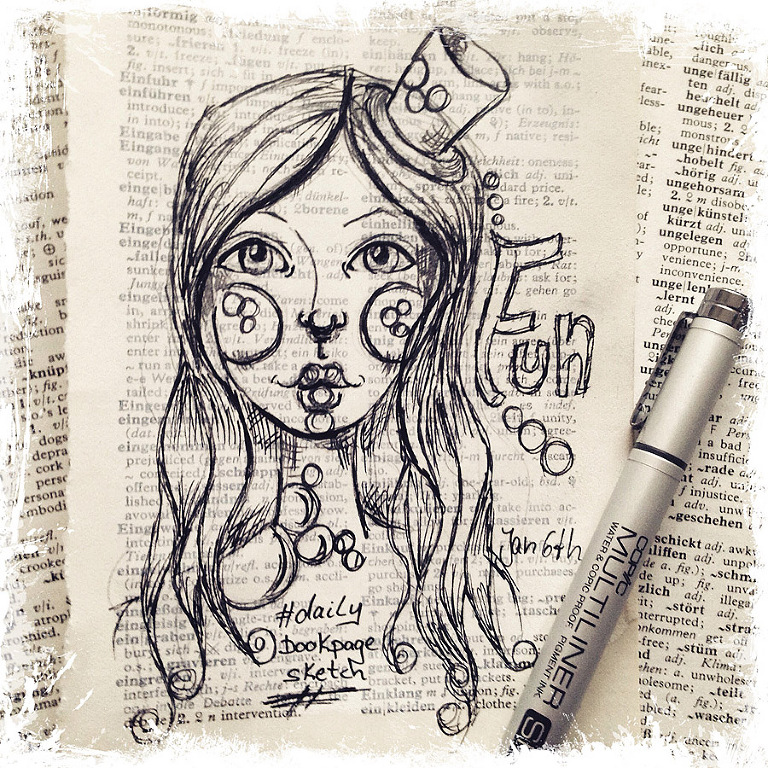 Daily Bookpage Sketch by Andrea Gomoll