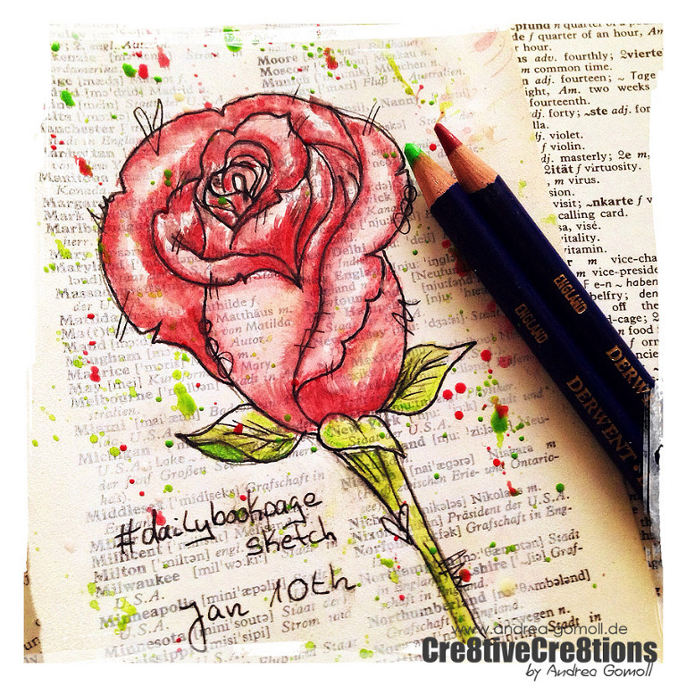 Daily Bookpage Sketch Sketchbook by Andrea Gomoll