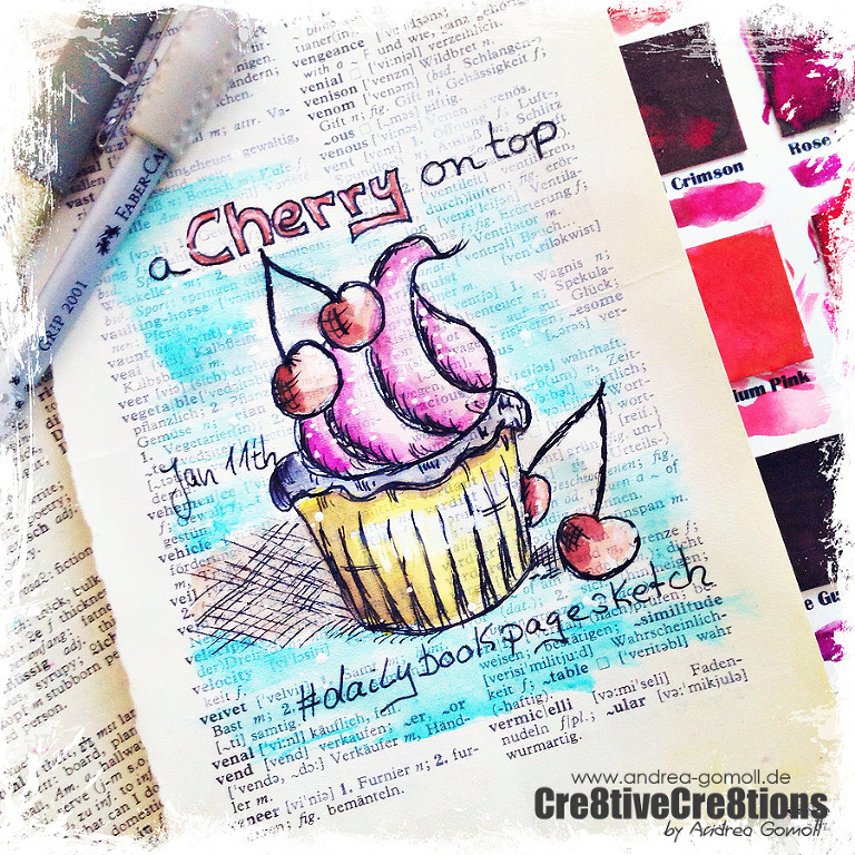 Daily Bookpage Sketch Sketchbook by Andrea Gomoll