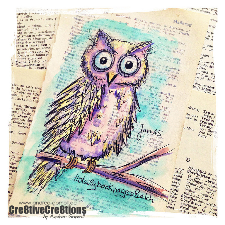 Daily Bookpage Sketch Sketchbook by Andrea Gomoll