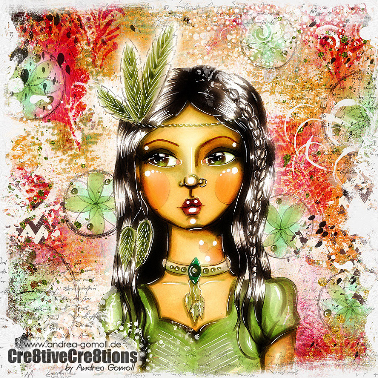 Mixed Media Artjournaling using Copics and Gelliplate printing