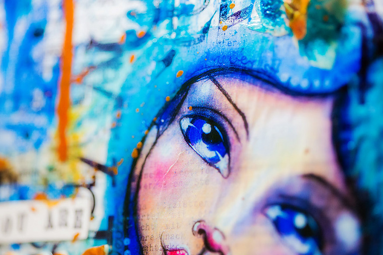 Mixed Media Canvas Facecinating Girls