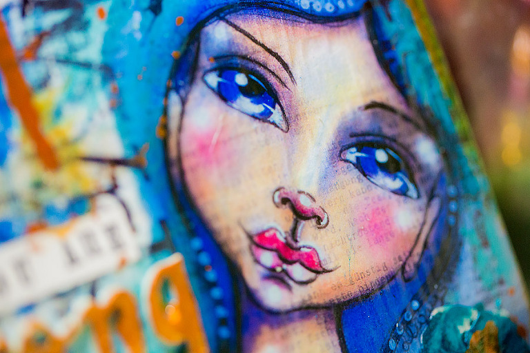 Mixed Media Canvas Facecinating Girls