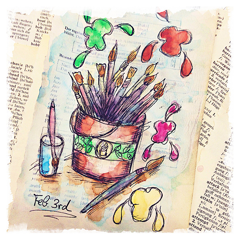 Daily Bookpagesketch February 