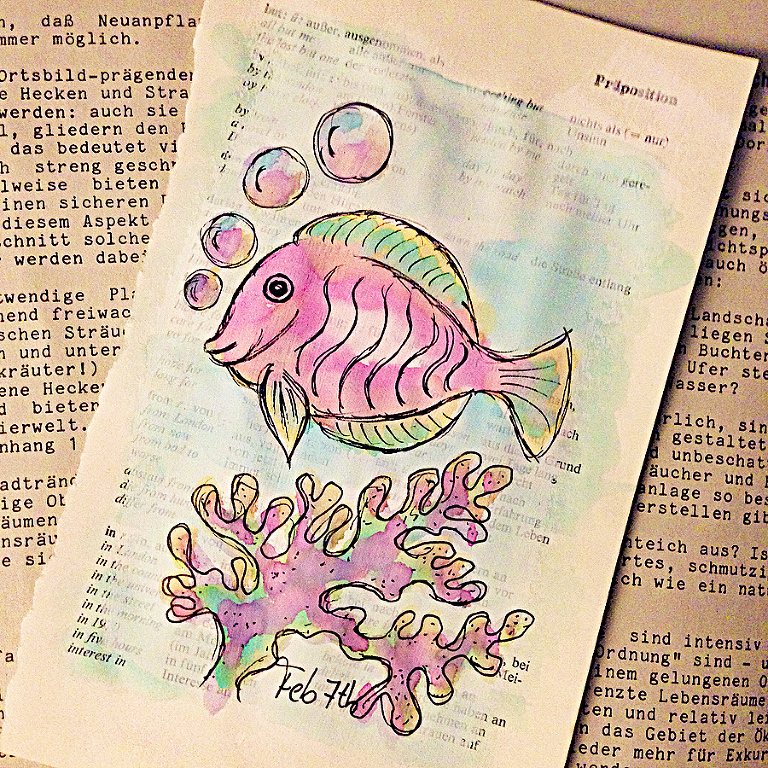 Daily Bookpagesketch February 