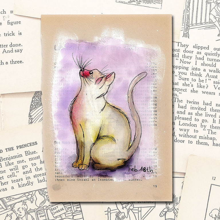 Daily Bookpagesketch February Andrea Gomoll
