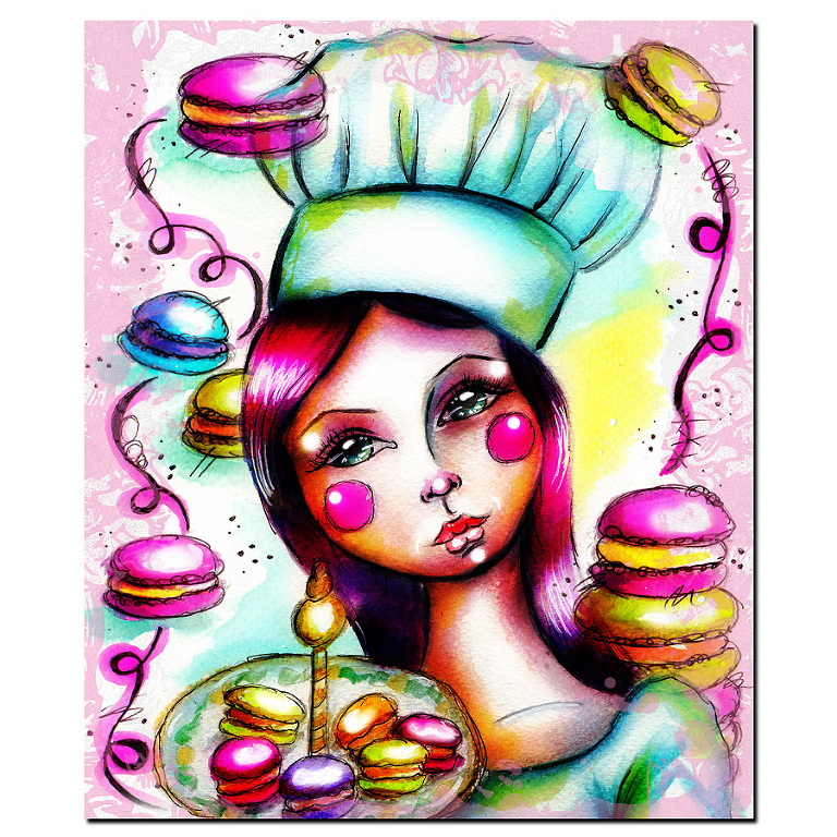 painting macarons