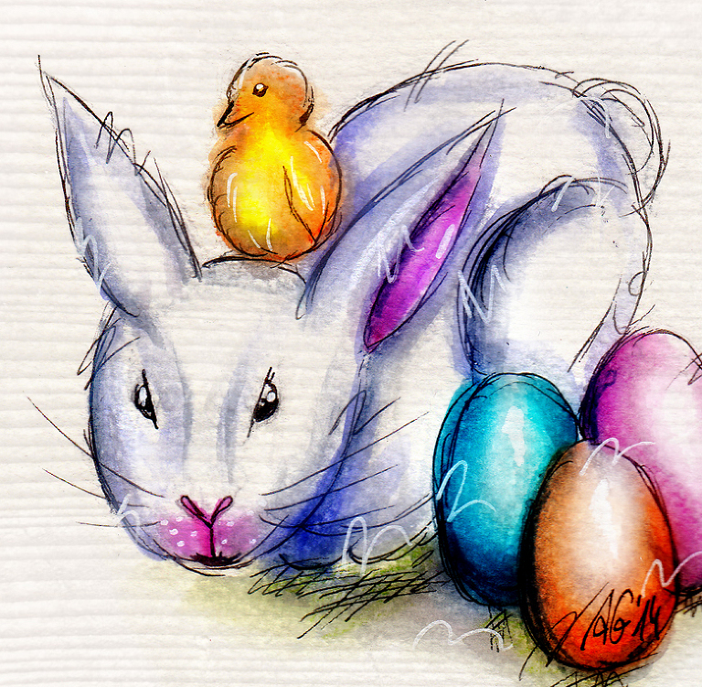 Watercolor Easter Andrea Gomoll
