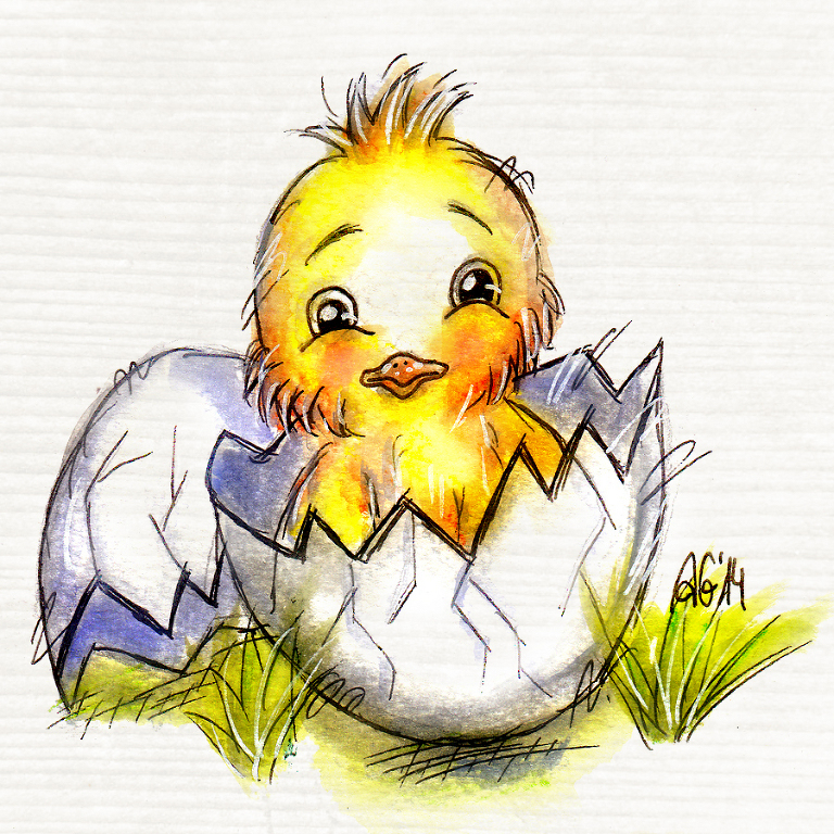 Watercolor Easter Andrea Gomoll