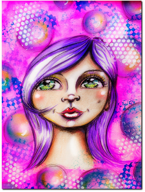 Artjournaling colored pencil