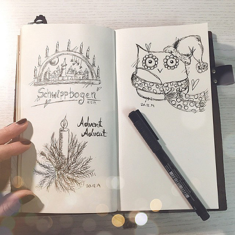 using my midori as sketchbook