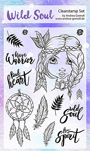 Clearstamp Set by Andrea Gomoll-Cre8tive Cre8tions-Boho Wild Soul Stampset