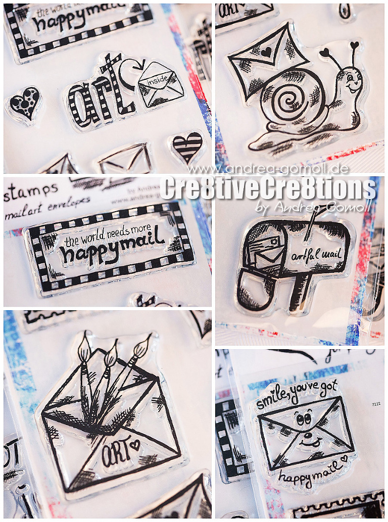 Clearstamps for Mailart, Happymail, Snailmail, Penpals by Andrea Gomoll