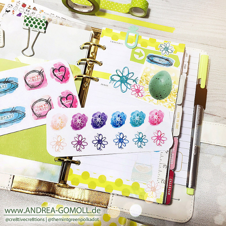 Etsy Andrea Gomoll Sticker Planner Dashboards Inserts
