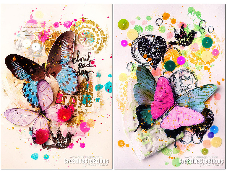 Mixed Media Artjournalpage Tutorial Butterflies
