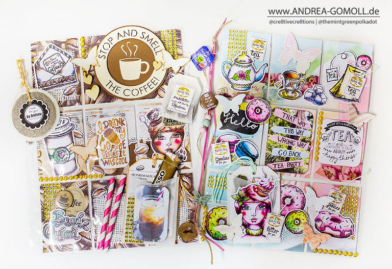 Coffee and Tea themed Pocketletters by Cre8tive Cre8tions by Andrea Gomoll