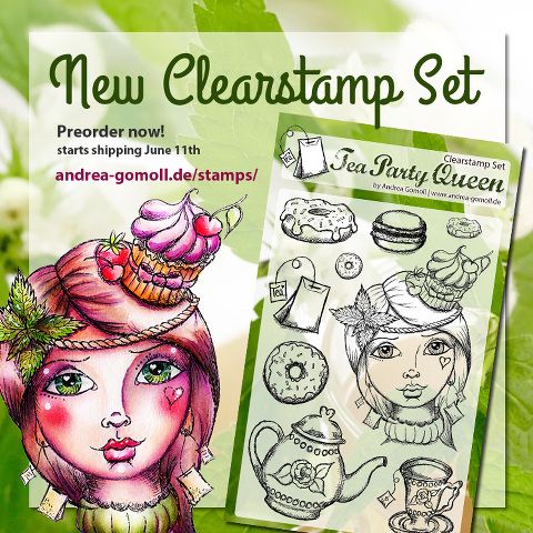 Teaparty Queen Clearstamp Set by Andrea Gomoll