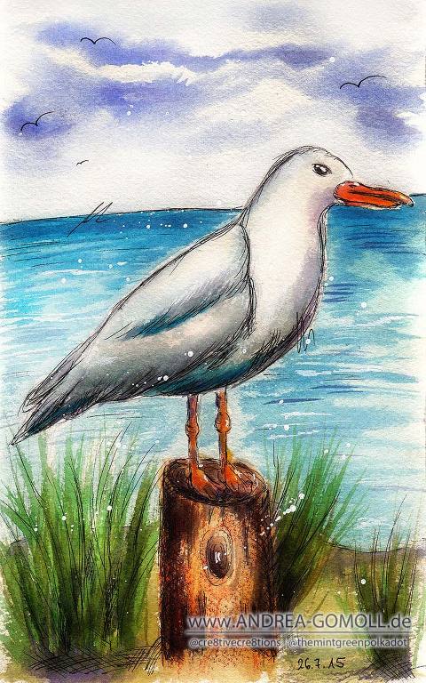 Watercolor Sketchbook urban sketching at the beach