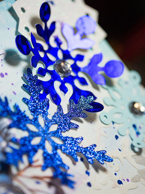 Mixed Media Canvas Snowman Winter