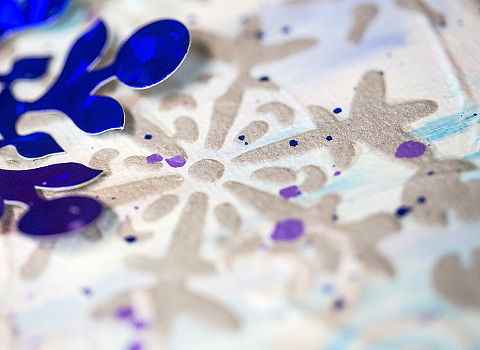 Mixed Media Canvas Snowman Winter