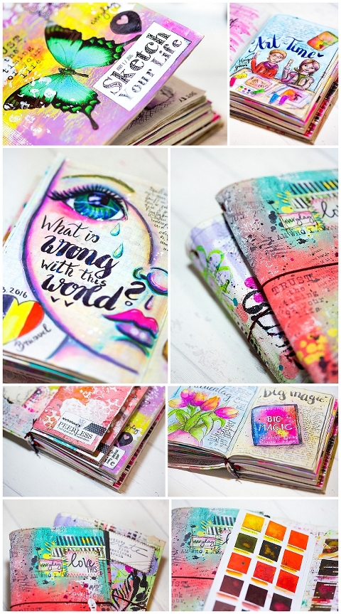 DIY HoboDori-Hobonichi Midori Travelers Notebook Style Planner crossover-Artjournal and daily Sketchbook