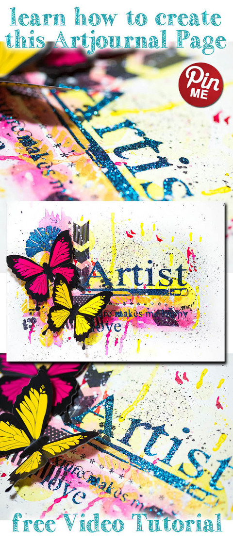 Mixed Media Artjournal Page how to Tutorial free