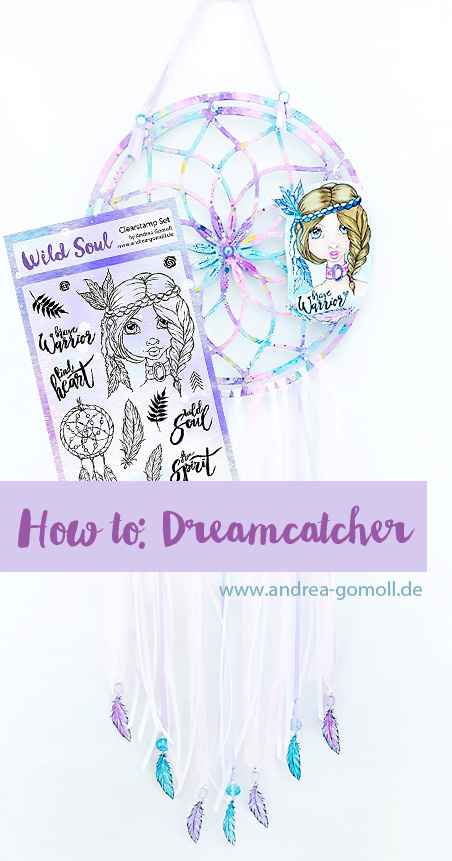 How to . . . make your own Dreamcatcher using Cre8tive Cre8tions Wild Soul Clearstamps . . .