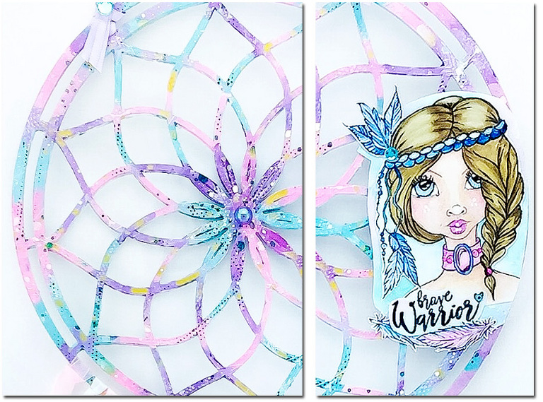 How to . . . make your own Dreamcatcher using Cre8tive Cre8tions Wild Soul Clearstamps . . .